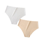 2Pcs/Set Ice Silk High Waist Briefs Panties Women Stretch Underwear Seamless Panties Female Underpants Sexy Lingerie XS-XL