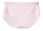 Japanese Checkered Crop Top Bra Small Bust Anti-Sagging Wirefree Pure Cotton Bralette Beachwear Light Support Set S-XL AU MOYISU