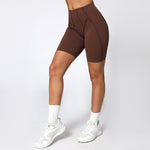 Yoga Shorts Women Fitness Shorts V-shaped Waist Running Cycling Shorts Breathable Sports Leggings Workout Gym Shorts