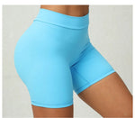 Sexy High-Waisted Yoga Shorts - Deep V Back Ruffled Booty Lift Women Tummy Control Workout Gym Peach Butt Fitness Shorts