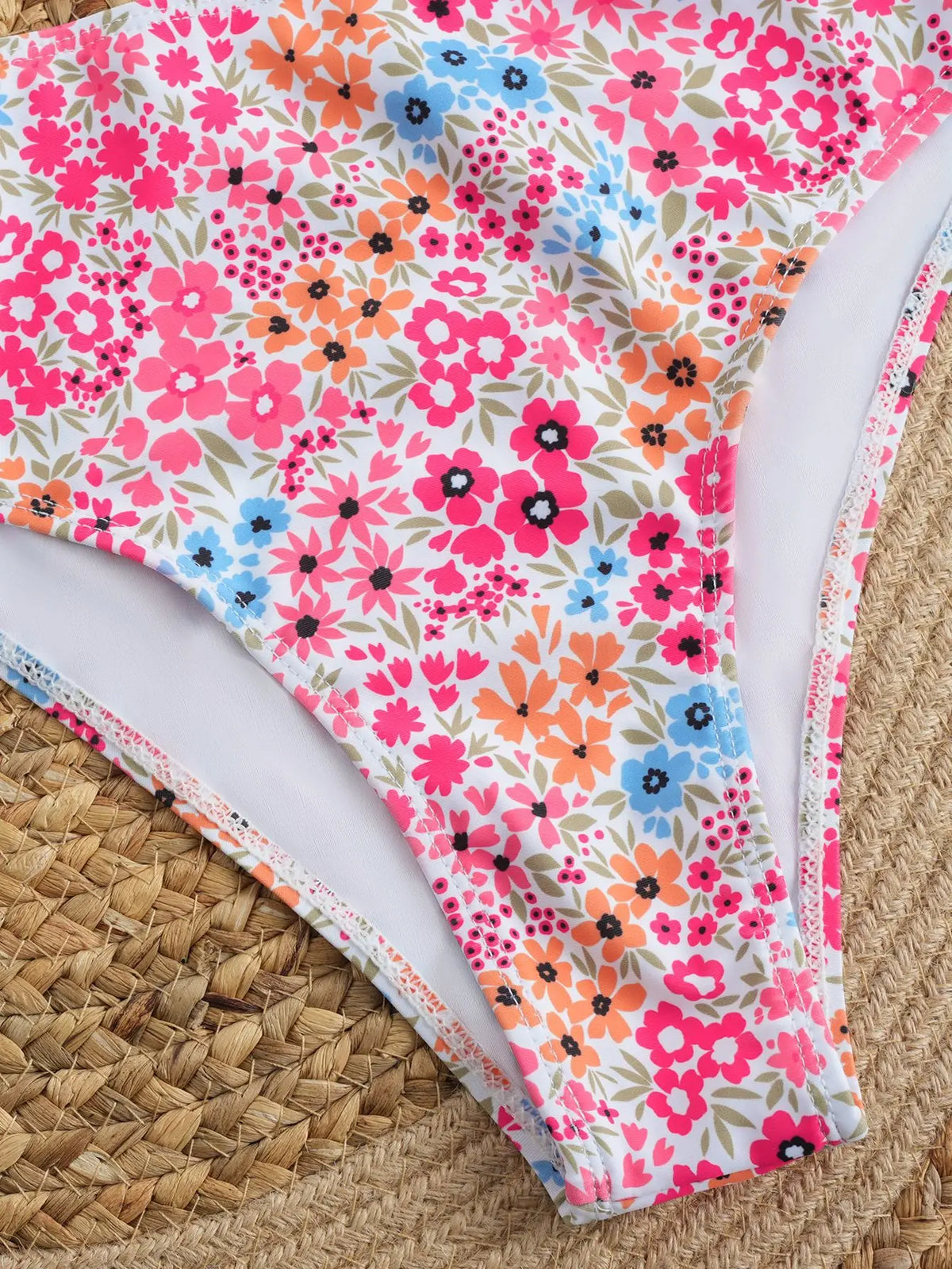 Sexy Flower Bikini 2025 Women Swimsuit Two Piece Swimwear Female Thong Bikinis Set Swimming for Bathing Suits Brazilian Biquini