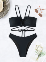 S - XL Cut Out Scrunch Butt Bikini Female Swimsuit Women Swimwear Two-pieces Bikini set Brazilian Bather Bathing Suit Swim K7300