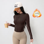 Women's Slim Fit Color Block Workout Jacket Full Zip Activewear Fitness Yoga Apparel