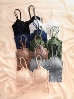 7 Pieces Color Women' Sexy Lace Wire-free Bras Lightweight Breathable Back Support, Gathered Shaping for Natural Curves