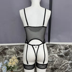 Toucheart Christmas Erotic Lingerie Seductive Embroidery Mesh Women See-through Body Shaping Sexy Pure Desire Hot Underwear Set