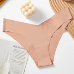 1 Pcs Women Summer Seamless Panties Breathable Low Waist Briefs Sexy Solid Silk Underwear Panty Female Intimates Lingerie