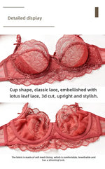 MOYISU 2026 French Lace Bralette Set | A-G Cups Adjustable Lift | Anti-Sag Slimming Bra | Sheer Allure Wire-Free Summer