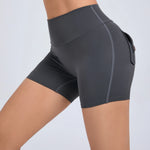 Peach Butt Fitness Shorts Women's Exercise Three-Quarter Pants Cargo Air Dry Pocket Yoga Tight Lift Summer