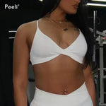 Vision Twist Sports Bra Push Up Seamless Yoga Bra Padded Gym Underwear Cross Thin Strap Workout Top Fitness Running Sportswear