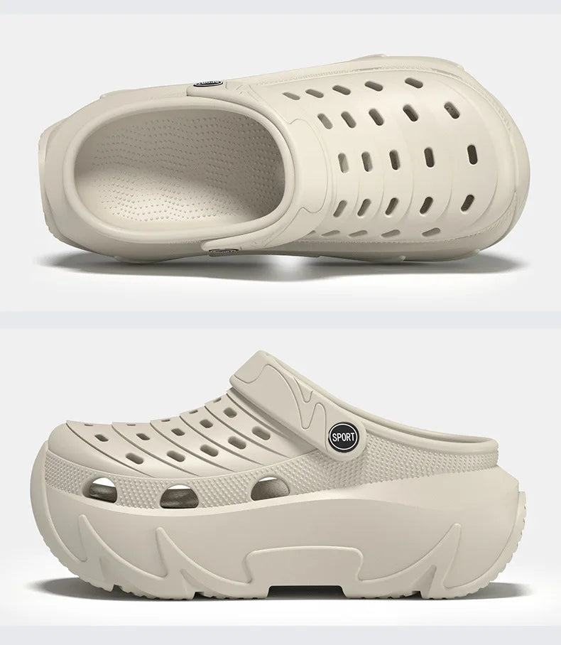 Thick Sole Fashion Clogs For Women Summer Platform Shoes Soft EVA Girls Indoor Street Slippers FemaleLeisure Wedges Sandals