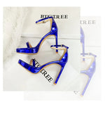 Women's High Heels Thin Heel Waterproof Platform Sandals Fashionable for Skirts New Model Shoes for Shows Summer Collection