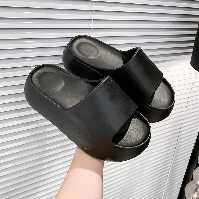 Summer Eva Chunky Platform Slippers Women Comfortable Soft Thick Bottom Sandals Woman 2025 Non Slip Beach Flip Flops Female