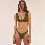 27 Colors Sexy Bikini Women Solid Backless Swimsuit Swimwear Bikinis Set Bathing Suit Beach Bikini Female Maillot De Bain Femme