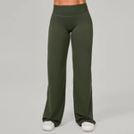 Women Straight Yoga Leg Bottoms Soft Stretchy Fabric Women's Yoga Pants GYM Sweat-Wicking Properties Running Sport Trousers