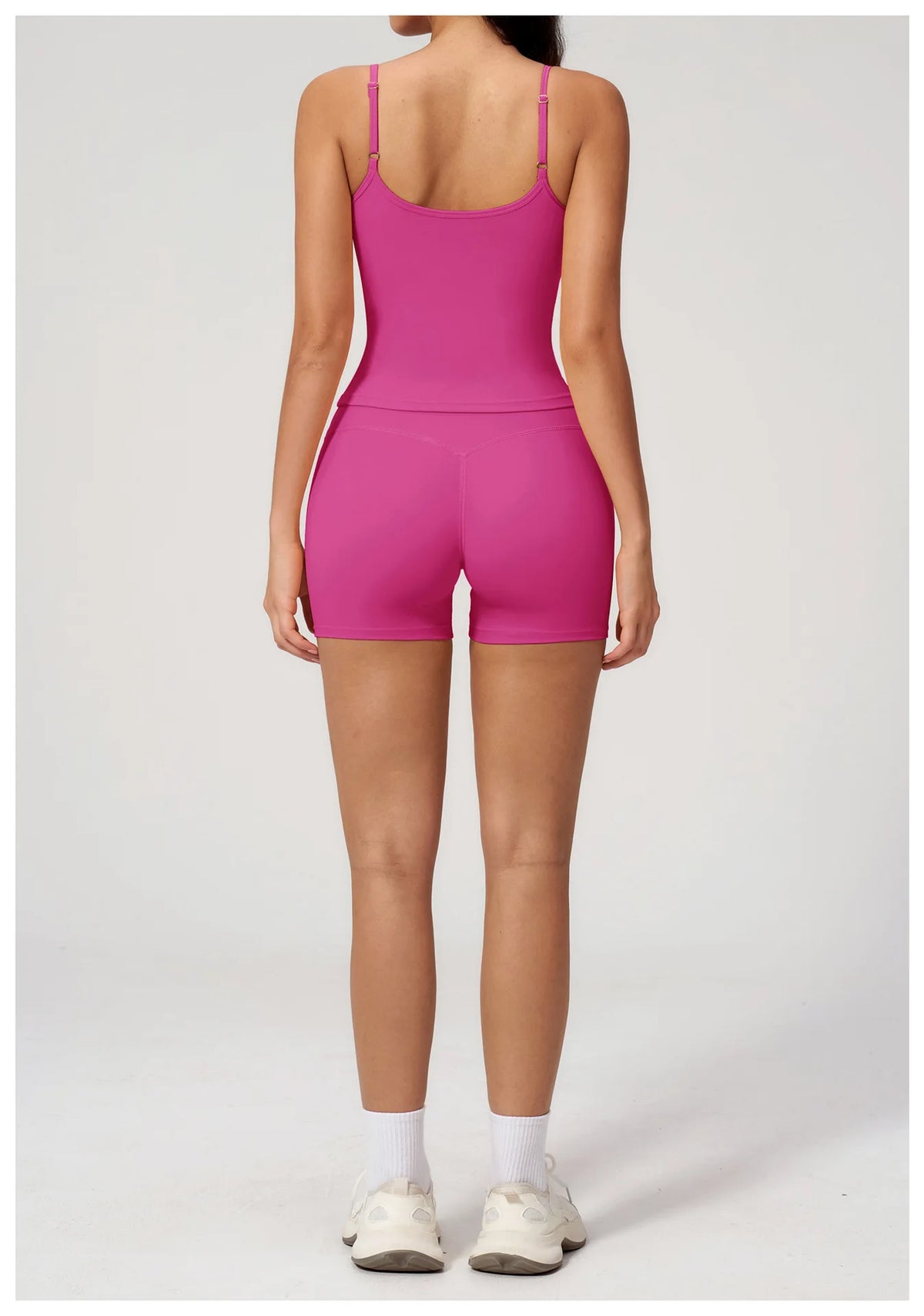 2 Piece Shaved Yoga Sets Women Hip Lifting Shorts Fitness Suit Outdoor Leisure Running Slimming Sports Vest Workout Tracksuit