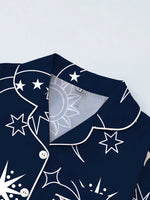 Women's Sleepwear Women's Comfort Printed Pajamas Set Milk Silk Cardigan Short Sleeve Shorts Homewear Set
