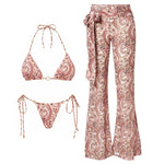 2026 3Pcs Bandeau Biquini Women Sexy Bikini Women Swimsuit Printed Swimwear Female Swim Suit Mini Skirt Bathingsuit Beachwear
