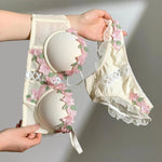 MOYISU London Anime Bralette - Delicate Wireless Bra for Set Teens, Japanese Summer Underwear Small Bust Close-Fit Subtle Allure