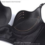 Deep U Low Cut Sexy Bra Push Up Backless Bra for Women Anti Sagging Cross Back Bras Solid Color One Piece Beauty Back Underwear