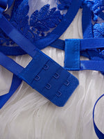Lady Floral Embroidery Lingerie Set Women Sheer Bra and Brief Underwear Set Satin Sexy Intimates Underwear