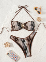 ZTVitality Sexy Patchwork Push Up Bikini Set 2026 New Arrival Biquini Halter Bandage Swimsuit Women's Swimwear Summer Beachwear