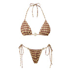 2026 3Pcs Bandeau Biquini Women Sexy Bikini Women Swimsuit Printed Swimwear Female Swim Suit Mini Skirt Bathingsuit Beachwear
