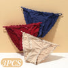 3Pcs/Set Sexy Women Brazilian Panties Ice Silk Briefs Female Underpants Seamless Underwear Lace Trims Low Rise Briefs M-XL
