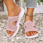 Women Sandals Elastic Force Summer Shoes with Low Heels Sandals Summer Women Slippers Lightweight Slip on Heeled Sandals Female