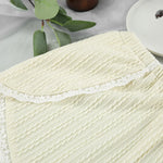 Lace Trim Ruffle Hem U-Neck Strap Cable Textured Cami & Casual Shorts Loungewear Summer Pajamas Set Women Sleepwear