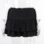 Streetwear Mall Goth Skirt Women Harajuku Y2k E-girl High Waist Bandage Mini Skirt Dark Gothic Punk Emo Alt Club Wear