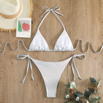 Sexy Gold Silver Red Strings Bikini 2024 Women Swimsuit Female Swimwear Thong Bikinis Set Brazilian Beach Bathing Suit Biquini