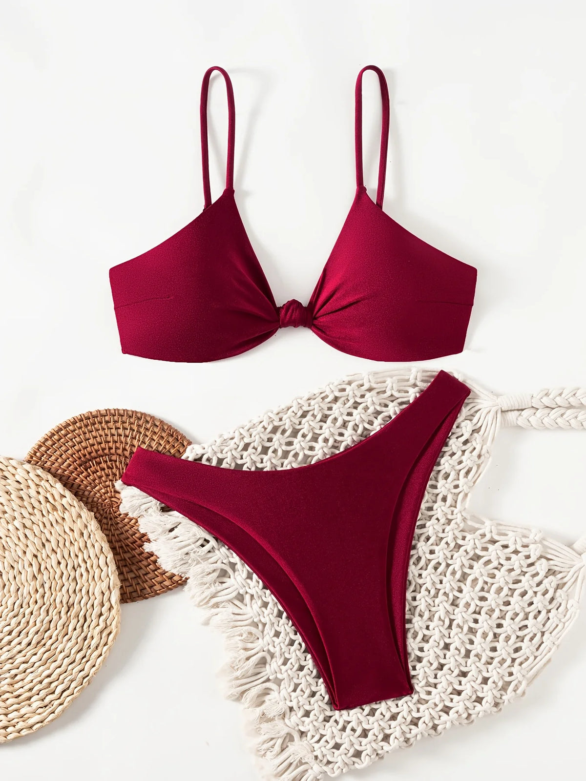 ZTVitality Solid Tie Sexy Bikinis 2026 New Arrival Padded Bra Bandage Push Up Bikini Brazilian Swimsuit Women Swimsuit Summer