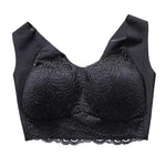 Shockproof Push-up Wireless Yoga Daily Bra Women Bra Wide Shoulder Strap Hollow Out Lace Seamless Thin Anti-exposure Comfort