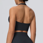 Sexy Gym Women's Sports Bra Breathable Hanging Neck Backless Sports Bra Women's Comfortable Exercise Pilates Training Yoga Top