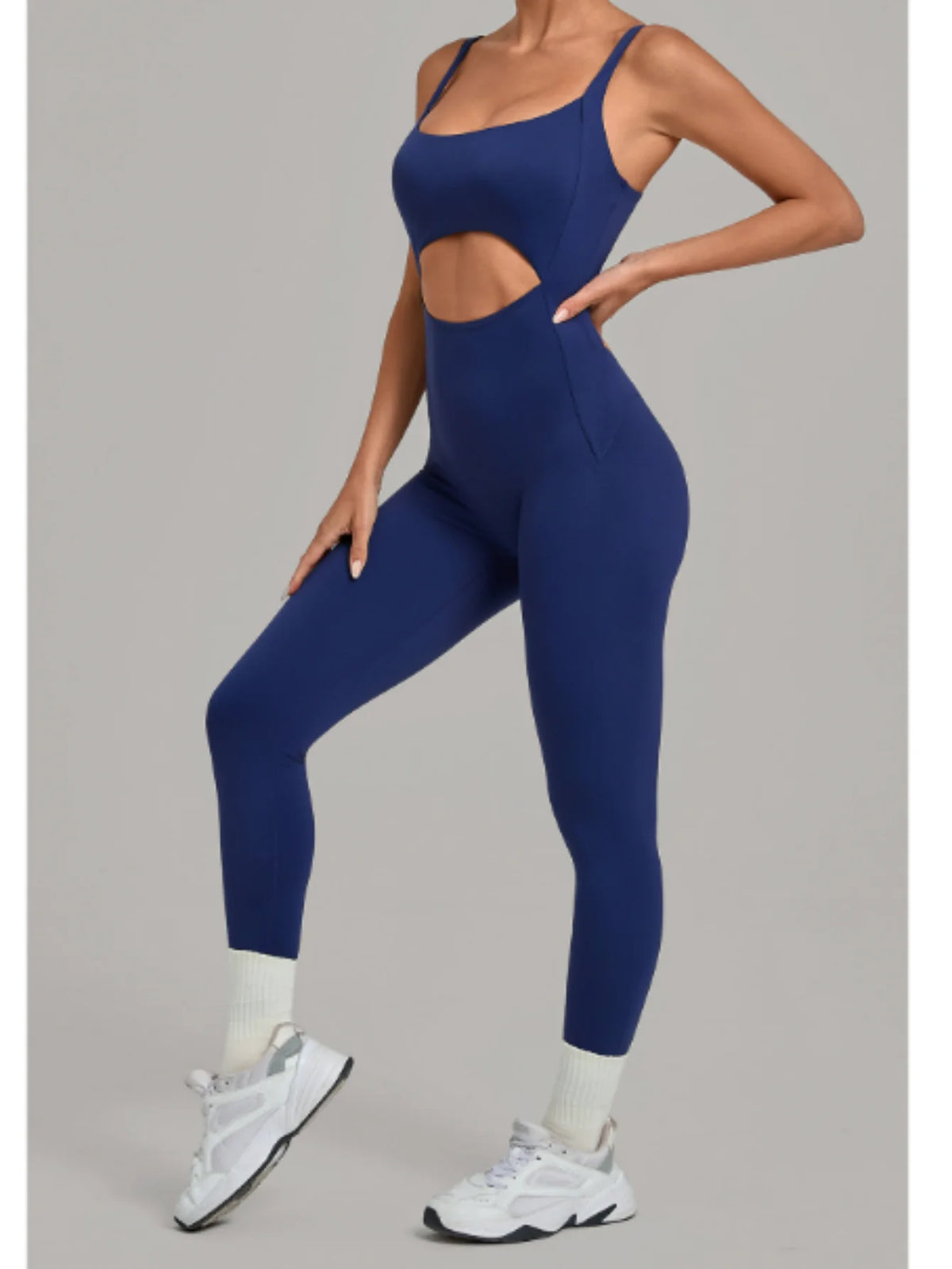 Summer Sports Overalls Women Gym High Stretch Back Zipper Yoga Jumpsuit Tight Hollow Out Slim Hip Lifting One Piece Bodysuit