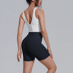 Women's Yoga Set Sports Running Fitness Beautiful Back Vest Hip Lifting Slim-Fit High Waist Shorts Training Gym Workout Suits
