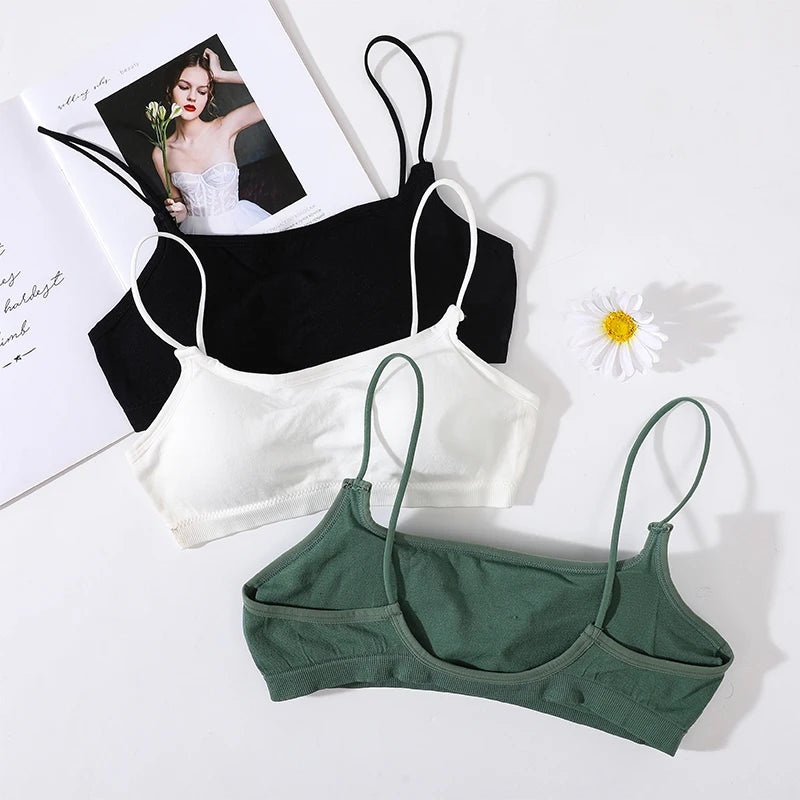 Seamless Bra Tube Tops Women Sexy Underwear Low Back Square Neck Lingerie Backless Bandeau Sexy Removable Pads Tube Bras