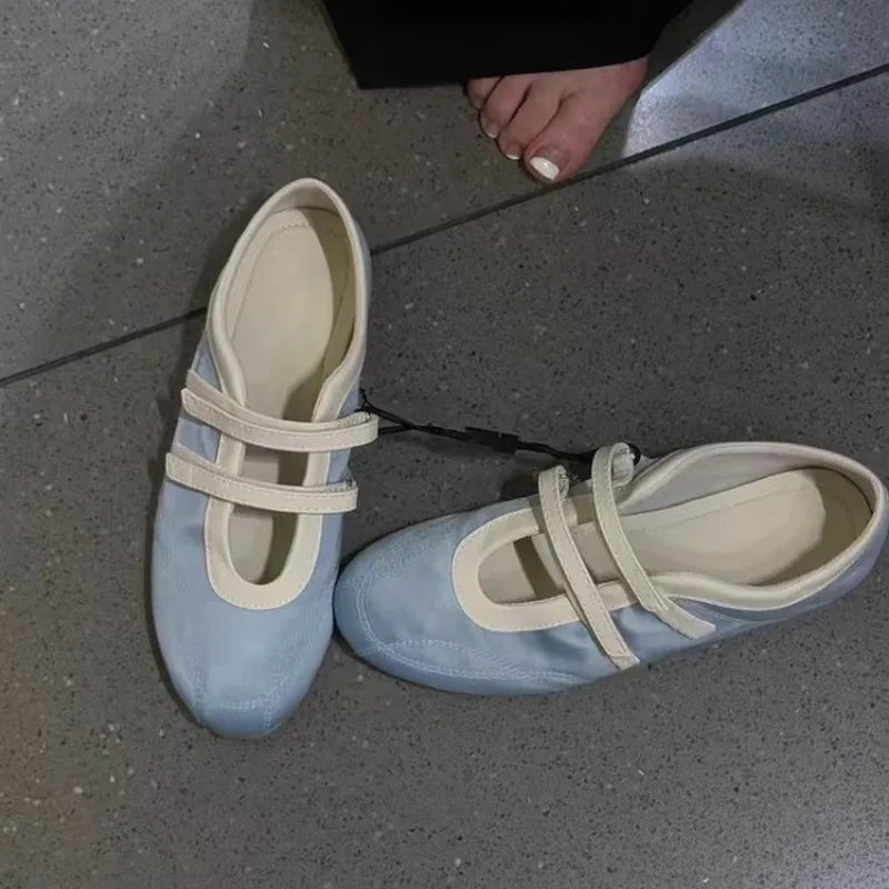 Flats Mary Jane Ballet Shoes Women Sandals Loafers Summer 2026 Trend Shallow Casual Shoes New Dress Comfort Zapatos De Mujer