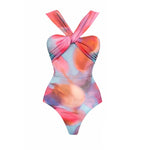 2Pcs Striped Swimsuit With Long Skirt Sexy Women Bikini Push Up Swimwear Halter Biquini Female Bathing Suit Slimming Beachwear