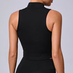 No Padded Sports Top Women Gym Vest 2025 Zipper Fitness T-shirts Woman Compressed Shirt Yoga Clothing Sportswear
