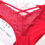 Beauwear Half Transparent Lace Underwear for Women Solid Color Panties Unlined Lingerie