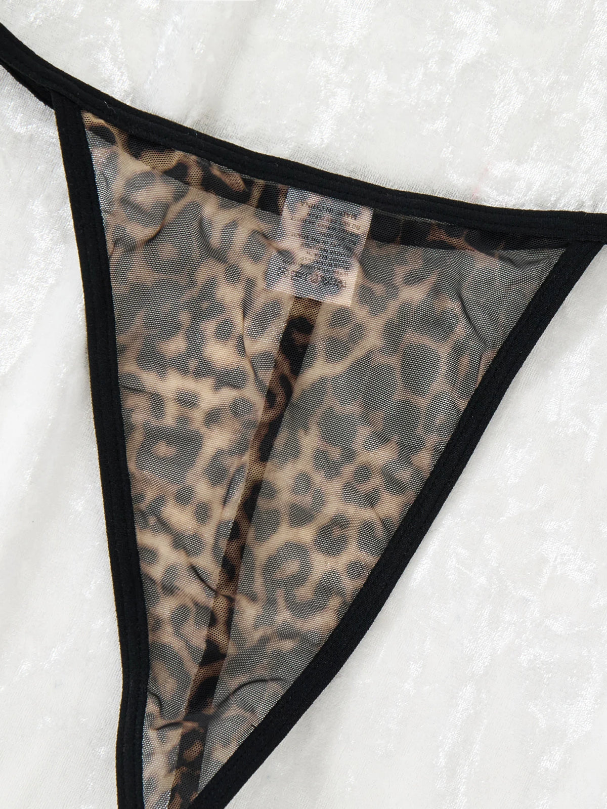 Lace-Trimmed Leopard Print Sleepwear Set Elegant Beauty Gift for Wife Sexy Nightgown And Underwear Combo
