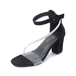 Woman Summer Open Toes Heel Shoes Thick Heels SandalsSquare Head Minimalist Design Fashionable and Versatile Large Size