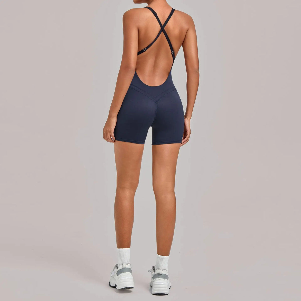 Women's Seamless Yoga Jumpsuits Sports Fitness Hip-lifting Sleeveless Backless One-piece Workout Gym Training Leggings Bodysuits