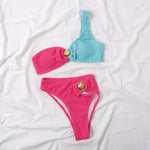 Sexy Seashell High Waisted Bikini 2026 Women Swimsuit Two Pieces Swimwear Female Bikinis Set Neon Green Bathing Suits Biquini