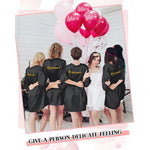 10 Pcs Women Bride Kimono Robe Embroidered Getting Ready Satin Bridesmaid Robes for Wedding Party Bridal Shower