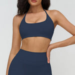 Sexy Gym Top Women Sports Bra Running Hanging Neck Yoga Bra Breathable Sports Underwear Women Fitness Push Up Workout Top Women