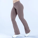Vision Flares women gym Fashion Yoga flared pants Waist cross Seamless Sports Leggings Fitness Wide-leg Trousers