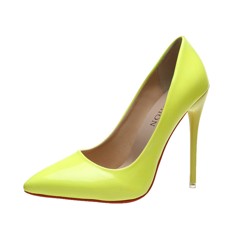 Large Size High Heels Women 2025 Spring and Autumn Stiletto Pointed Toe Fashion Solid Color Shallow Mouth Women's Shoes