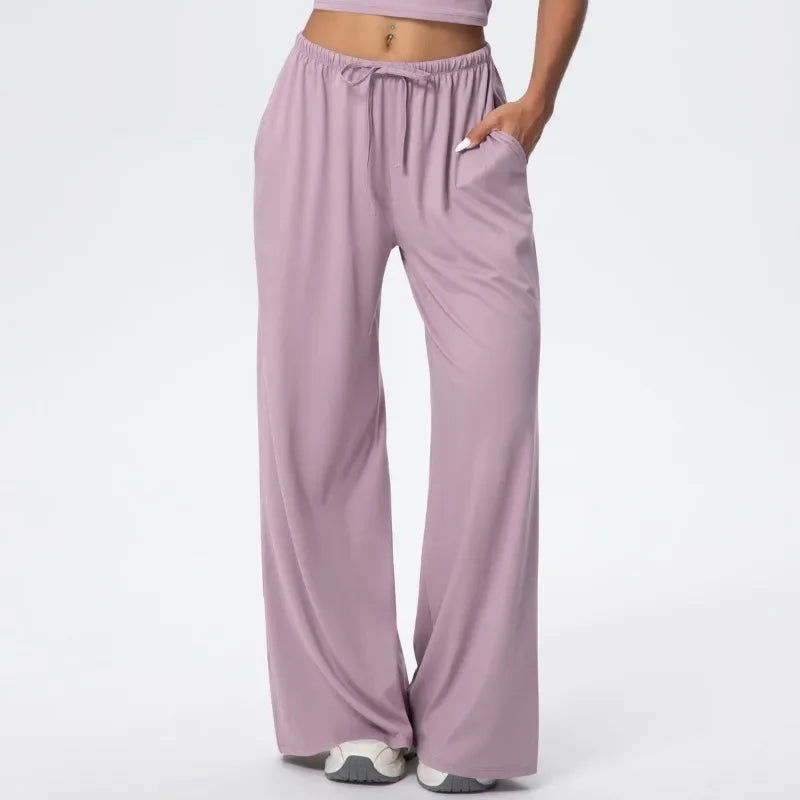Women's Seamless Yoga Pants Sports Fitness Gym High Waist Hip Lifting Training Straight Leg Pants Running Workout Pants